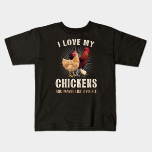 I love my Chickens Chicken Coop Gift Kids T-Shirt